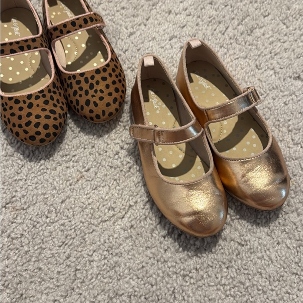 Cat & Jack Rise Gold & Leopard Print Shoes